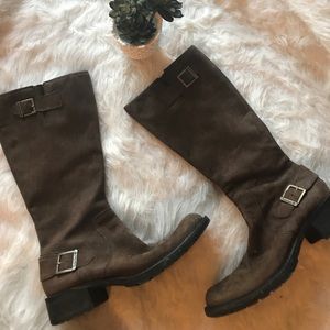 Timberland leather Lexiss buckle brown boots